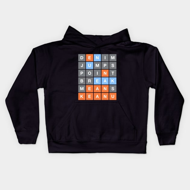 Wordle Reeves (Colorblind) Kids Hoodie by 12&24